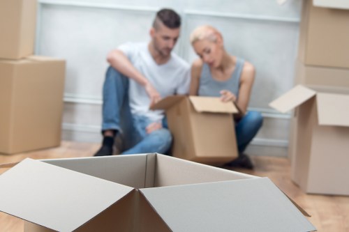 Moving van loaded for a house or office relocation in West Ham