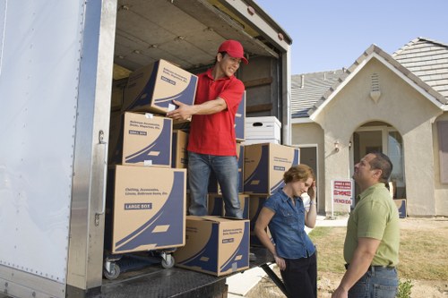 Residential moving truck arranged for West Ham flats and houses