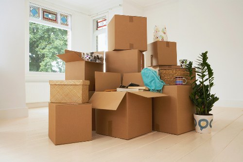 Packed moving van ready for removals in East London