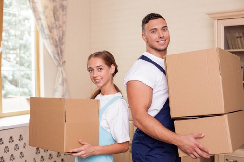 Careful furniture handling during a West Ham house move