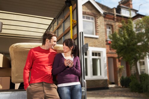 Local removals vehicle loading household items for a West Ham move