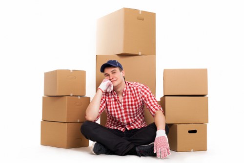 Removal van loaded for a local business relocation near West Ham