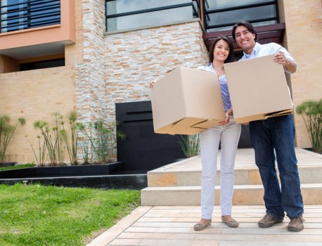Local moving checklist and boxes prepared for house removals